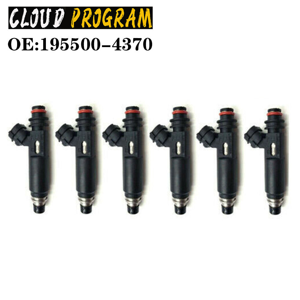 6-pack of fuel injector nozzles 195500-4370 suitable for 2003-2006 for Mitsubishi Montero 3.8L V6