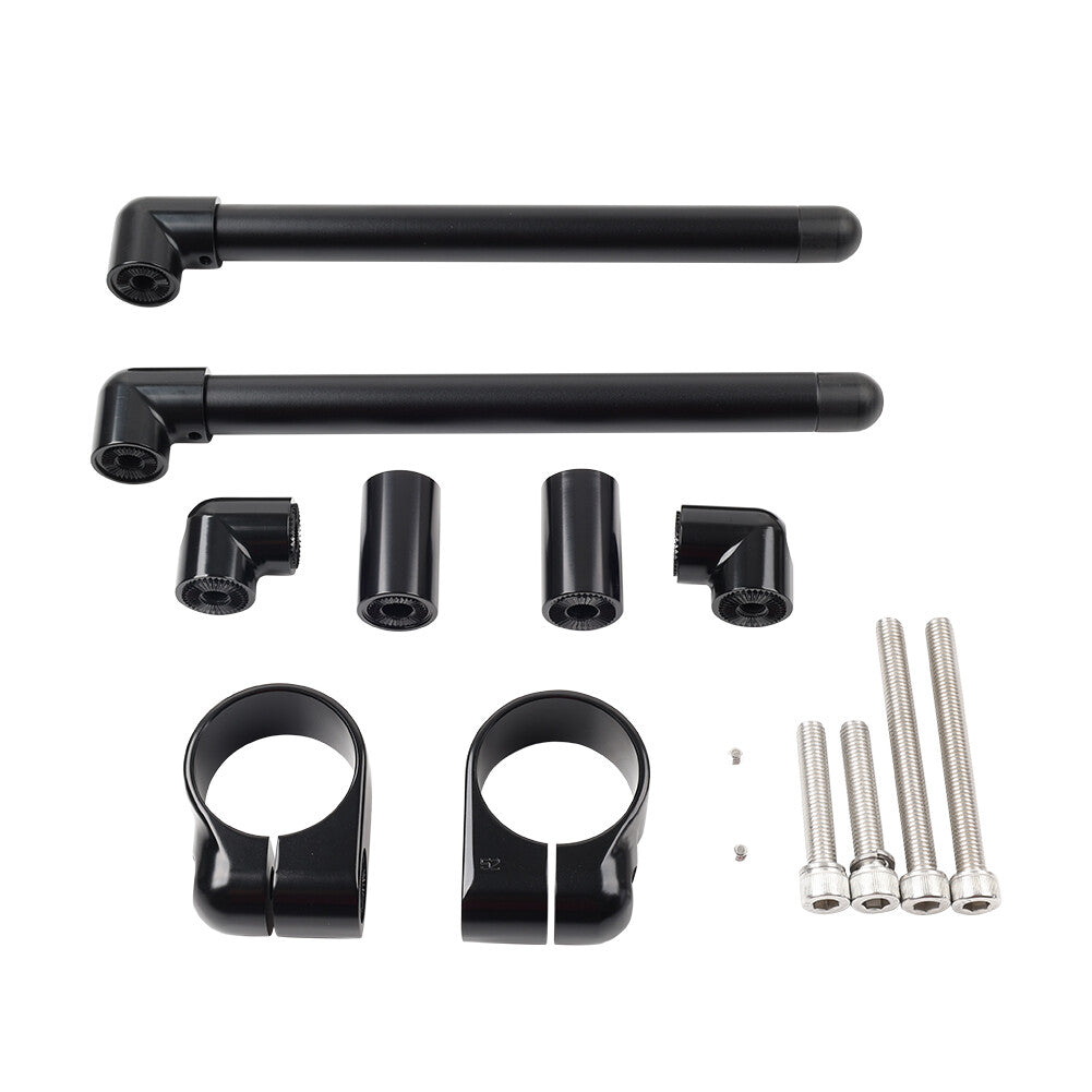 Motorcycle 52MM Cafe Racer Bars 7/8 Universal Clip-On Handlebar Fork Tube