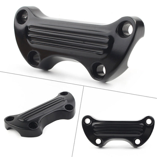 1 Lenkererh?hung Obere Klemmabdeckung f¨¹r for Harley Sportster Softail Dyna Schwarz