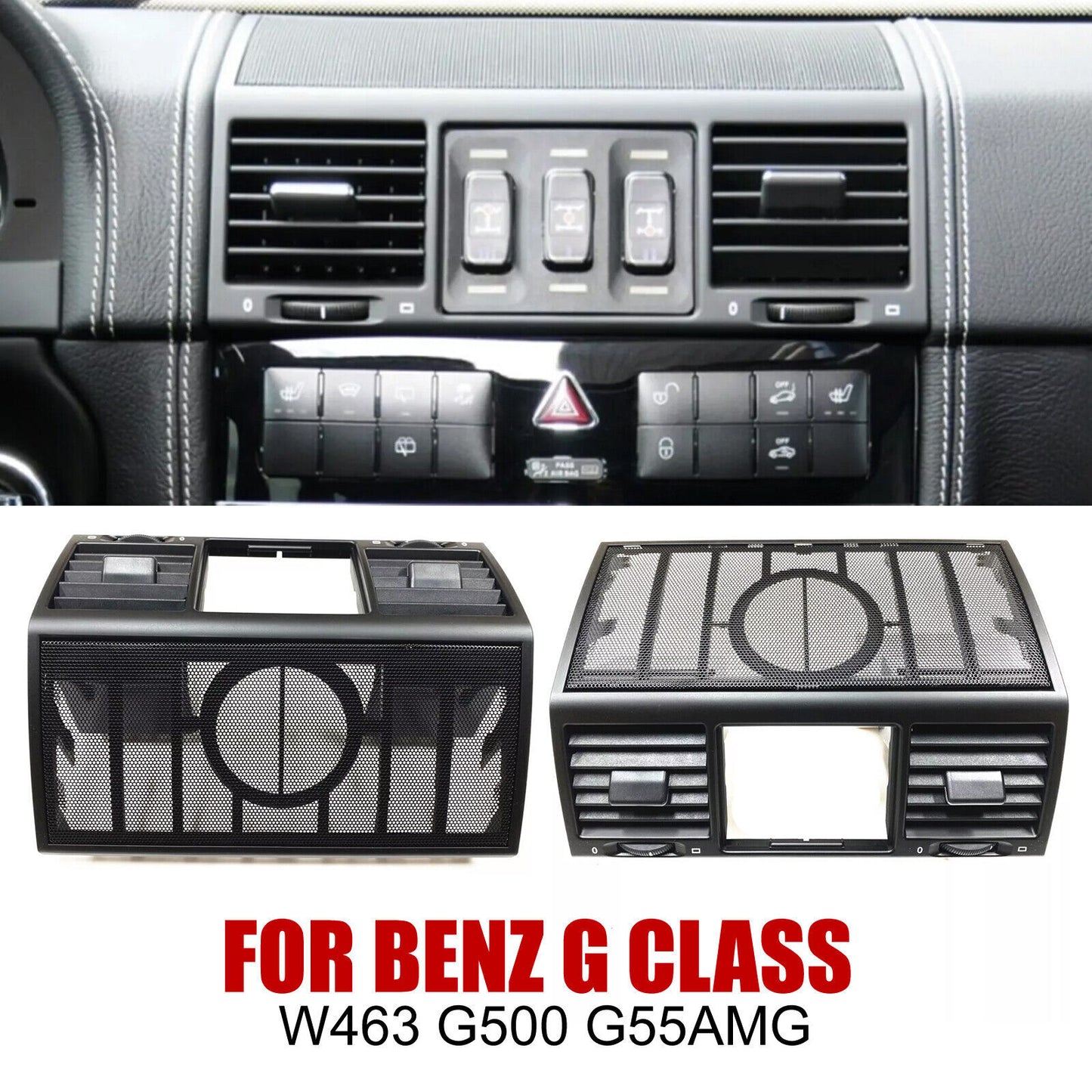 Instrument panel speaker ventilation grille protective covers for Mercedes-Benz G-Class W463 2004-2012