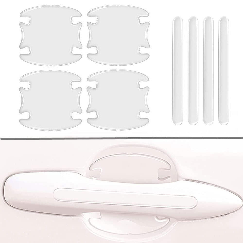 8-piece car door handle cup sticker protector, scratch-resistant cover, accessory trim