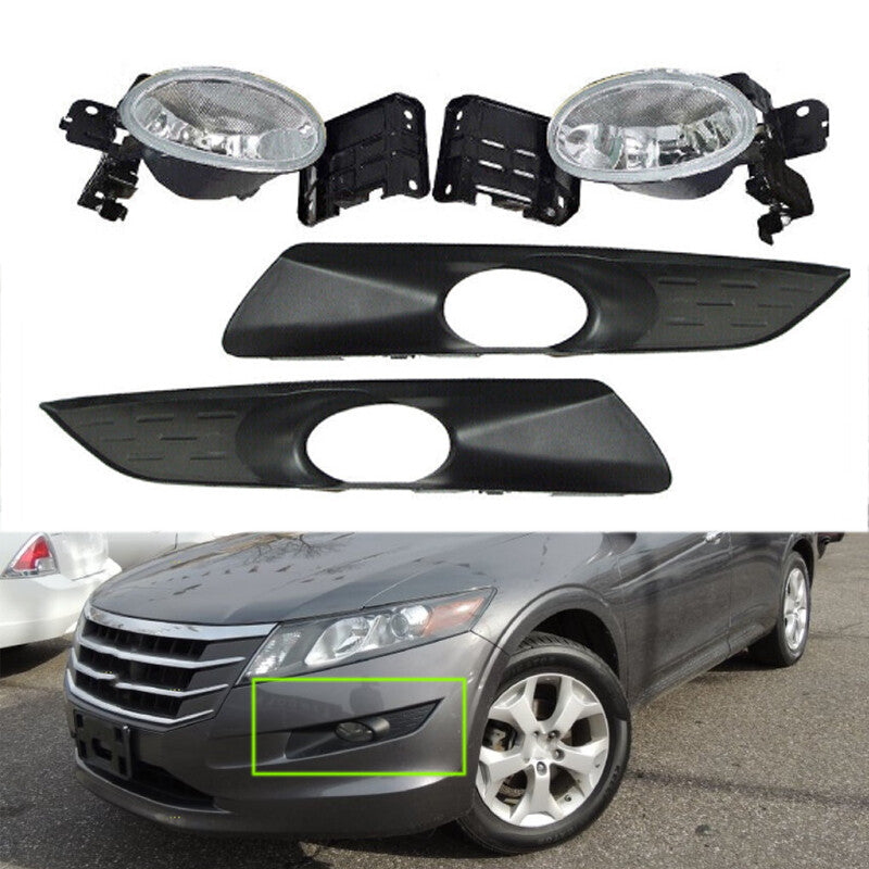 for Honda Accord Crosstour 2010-12 Set Front Fog Light+light frame Without Bulb