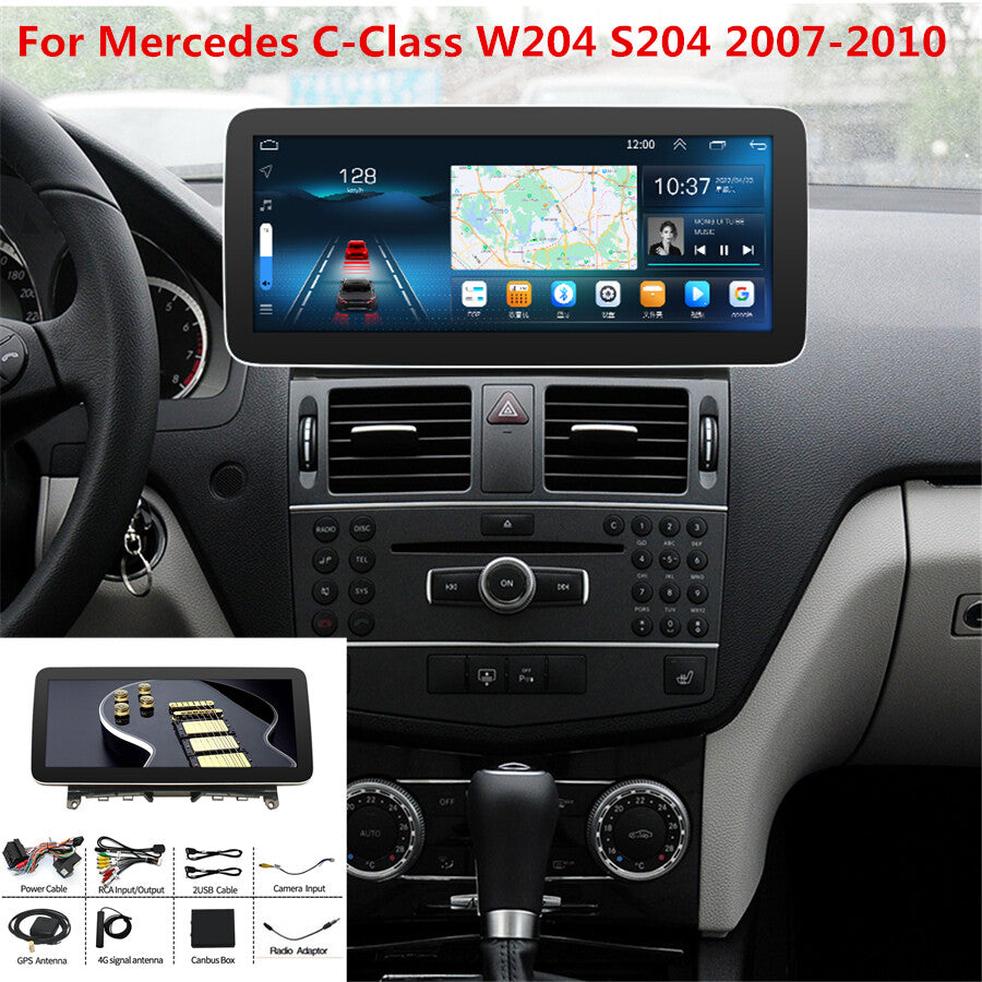 12.3 Android 10 Stereo Radio Head Unit for Mercedes C Class W204 S204 2007-2010