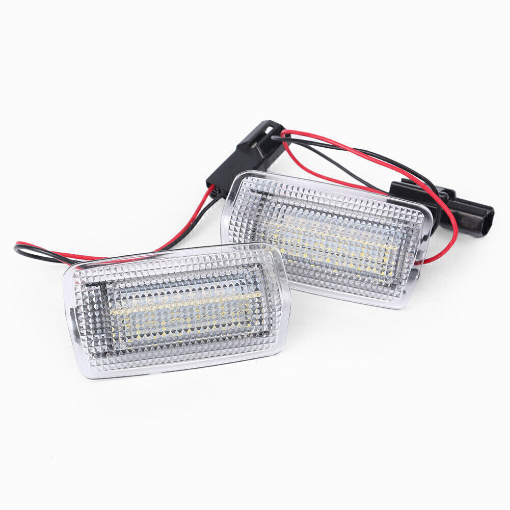 2pcs LED Welcome Door Light Error Emergency Side White+Red Fit for Toyota for Camry