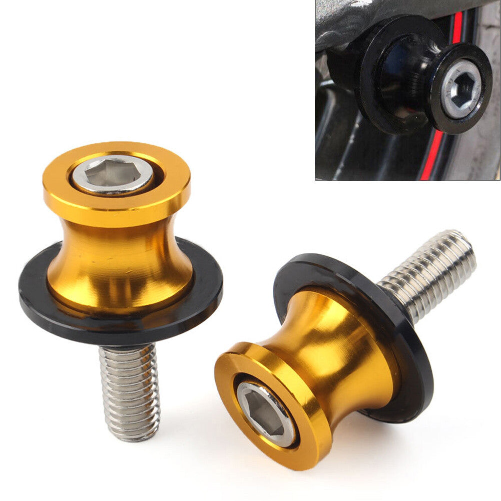2¢ª CNC Schwingenspulen Slider Stand Schrauben 8MM f¨¹r for KAWASAKI ZX6R 2012-21 Gold