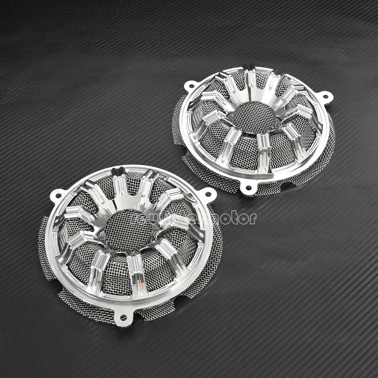 Chrome Front Speaker Grill Masks Cover Fit for Harley Touring Glide 2014-2023