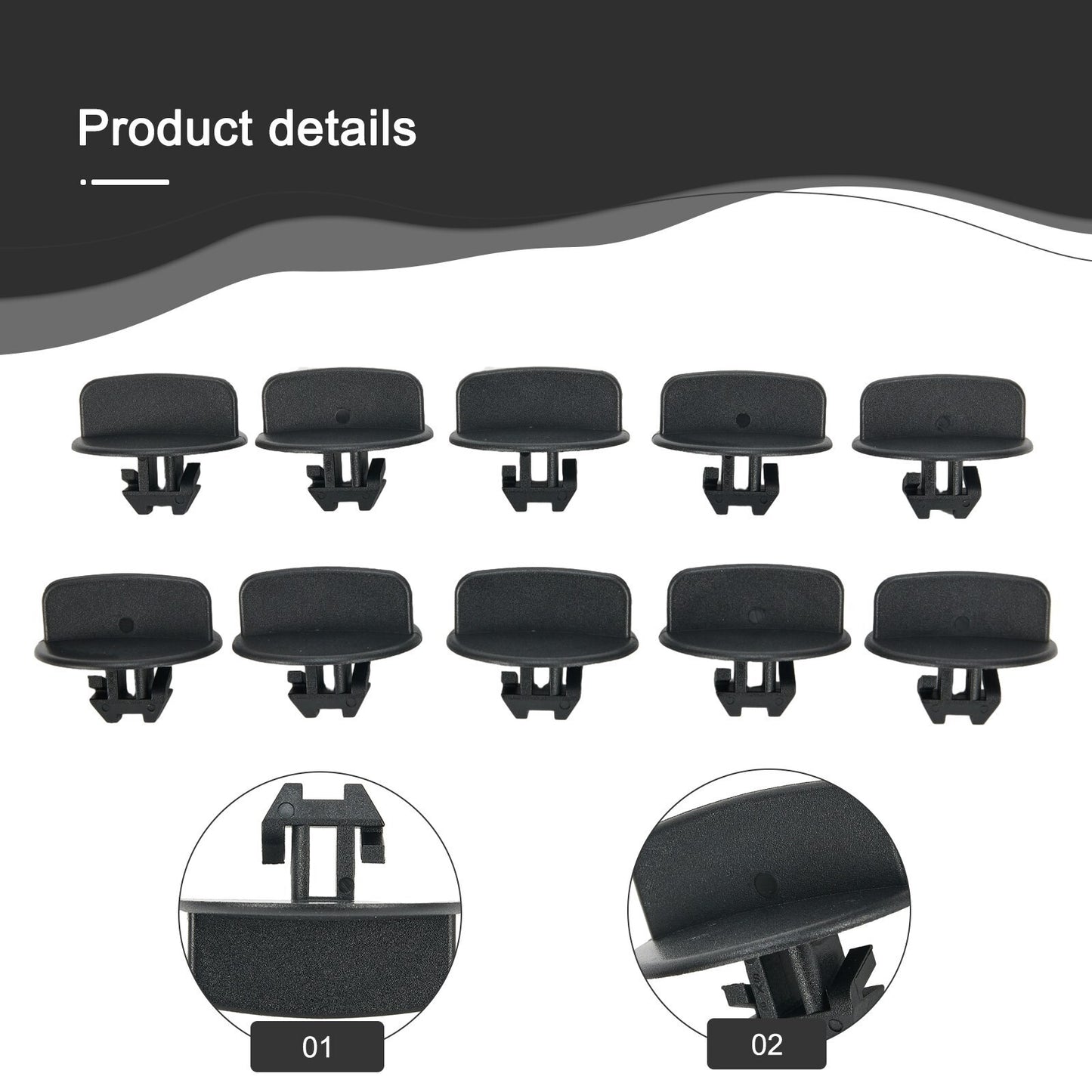10pcs Bumper Lower Deflector Retainer Clips for Jeep For Grand For Cherokee