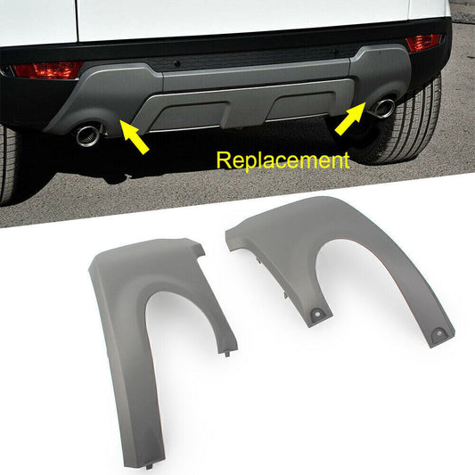 Rear Exhaust Pipe Towing Hook Cover Trim for Range Rover Evoque 2012-2018 2PCS