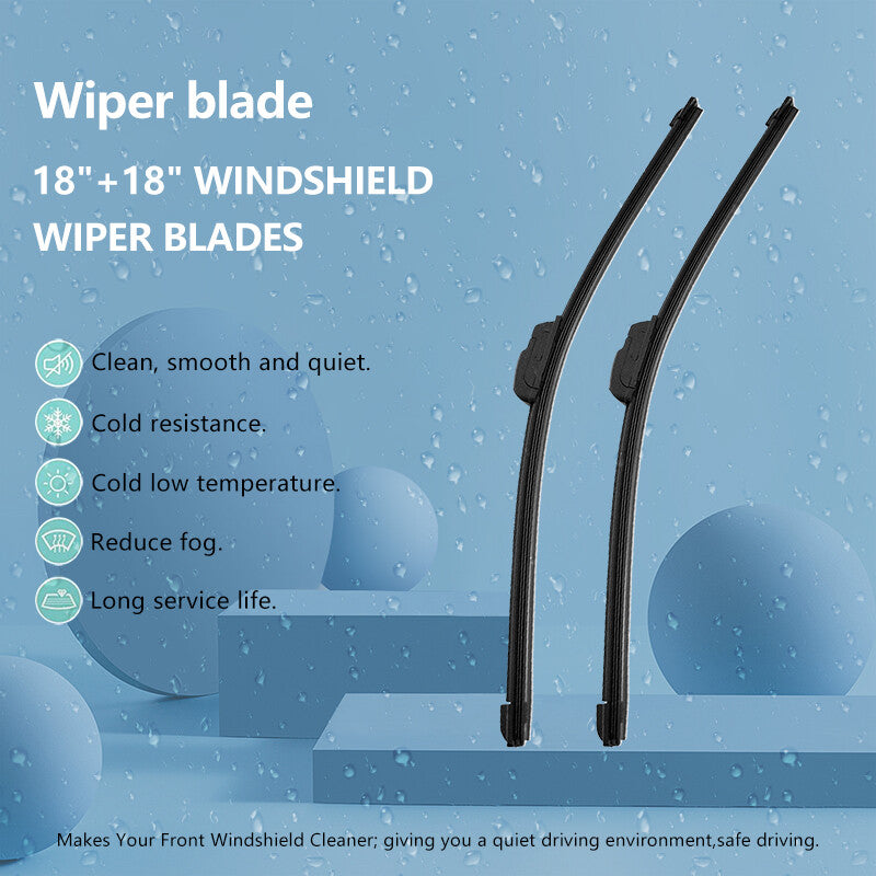26 + 17 Front Windshield Wiper Blades J-hook Bracketless Frameless All-Seasons