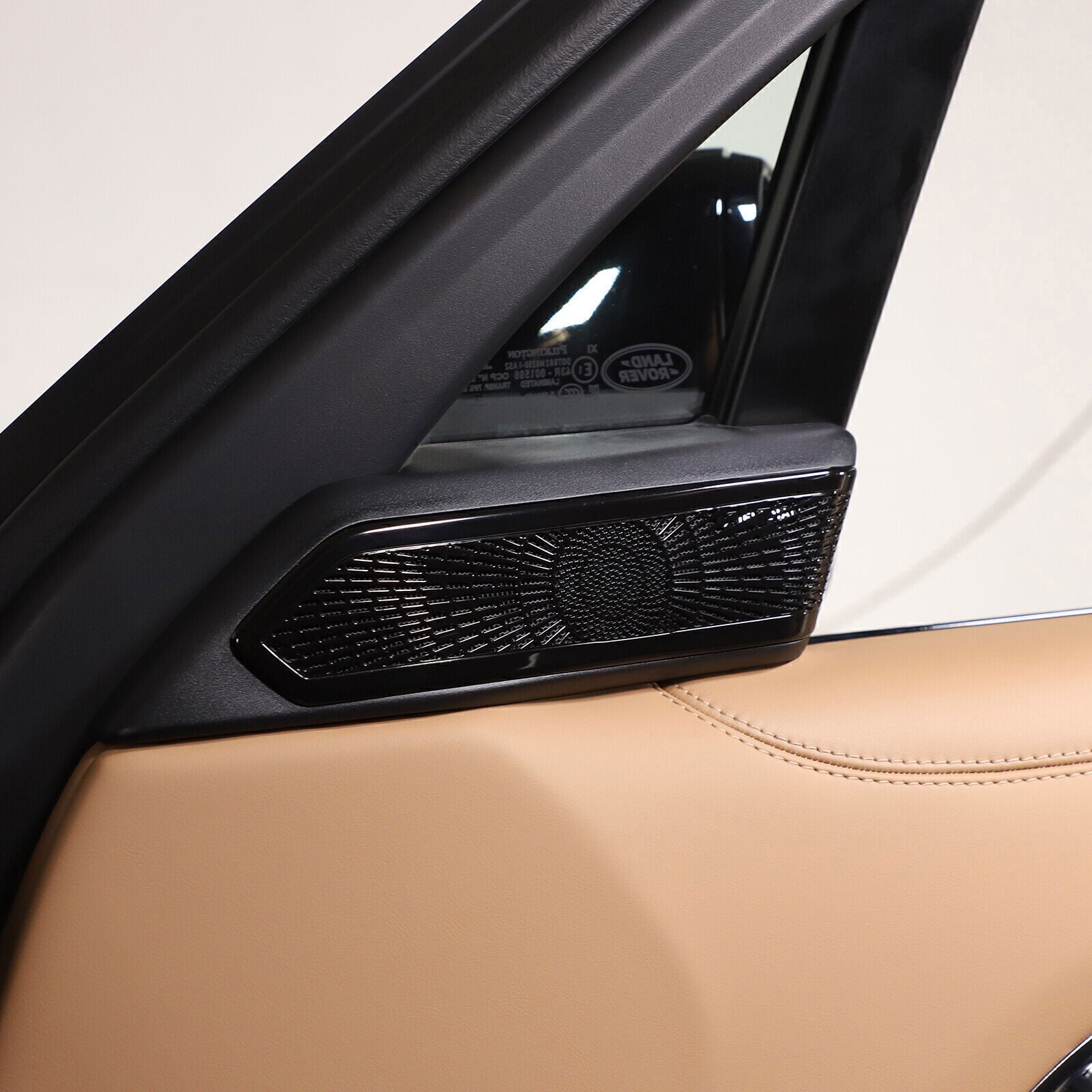 for Range Rover Sport 2023-2025 Black Steel A Pillar Speaker Sound Cover Trim 2X