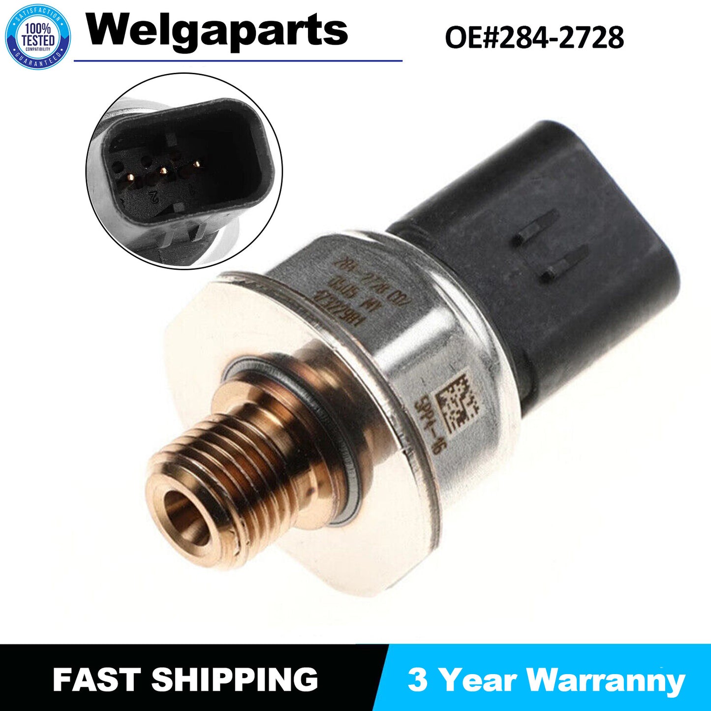 New 284-2728 Engine Fuel Rail Oil Pressure Sensor For Caterpillar C13 C15 C16