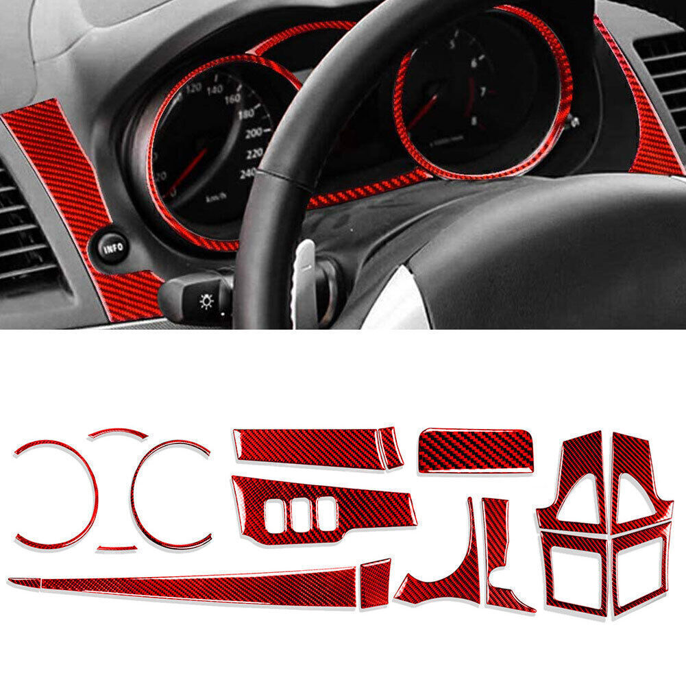 Carbon Fiber Interior Dashboard Cover Trim for Mitsubishi Lancer 2008-2015 17pcs