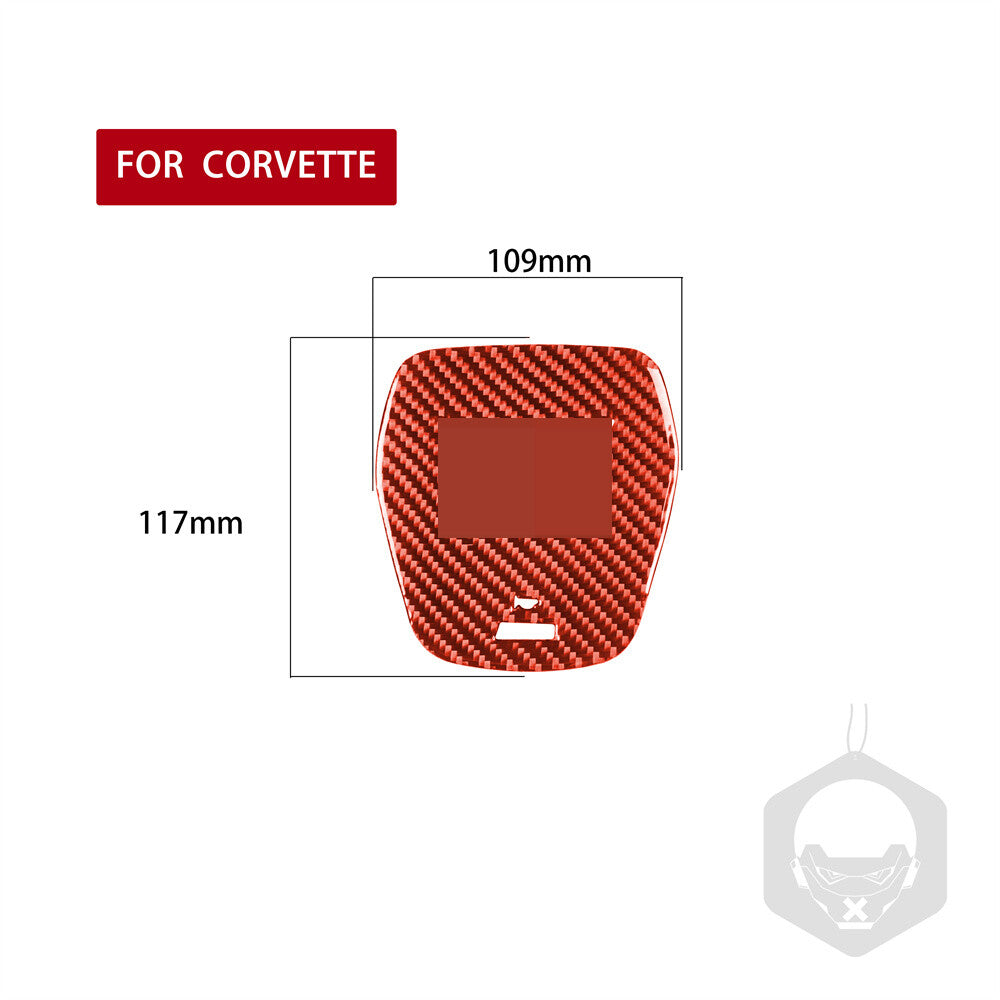 Red Carbon Fiber Steering Wheel Center Logo Trim for Chevrolet for Corvette C7 14-19
