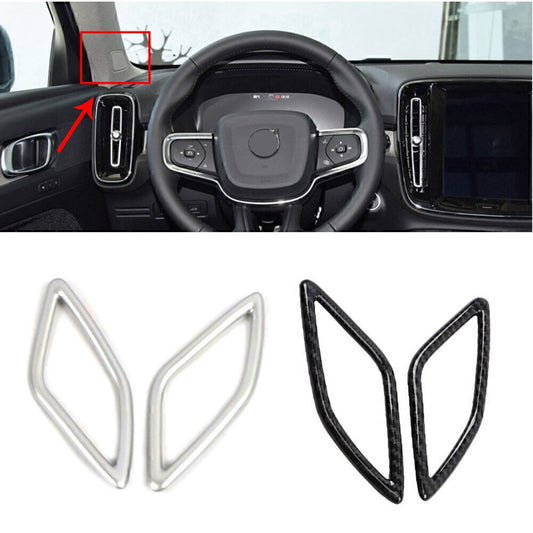 Car Inner A-Pillar Speaker decor Cover Trim Fit for Volvo XC40 18-2020 Matte Silver