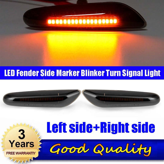 Left+Right LED Fender Side Marker Blinker Turn Signal Light for BMW E61 E83 E84