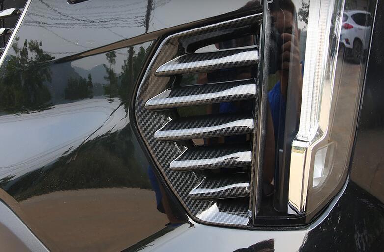 for Cadillac XT4 2019-23 Carbon Fiber Look Front Fog Light Lamp Cover Trim 2PCS