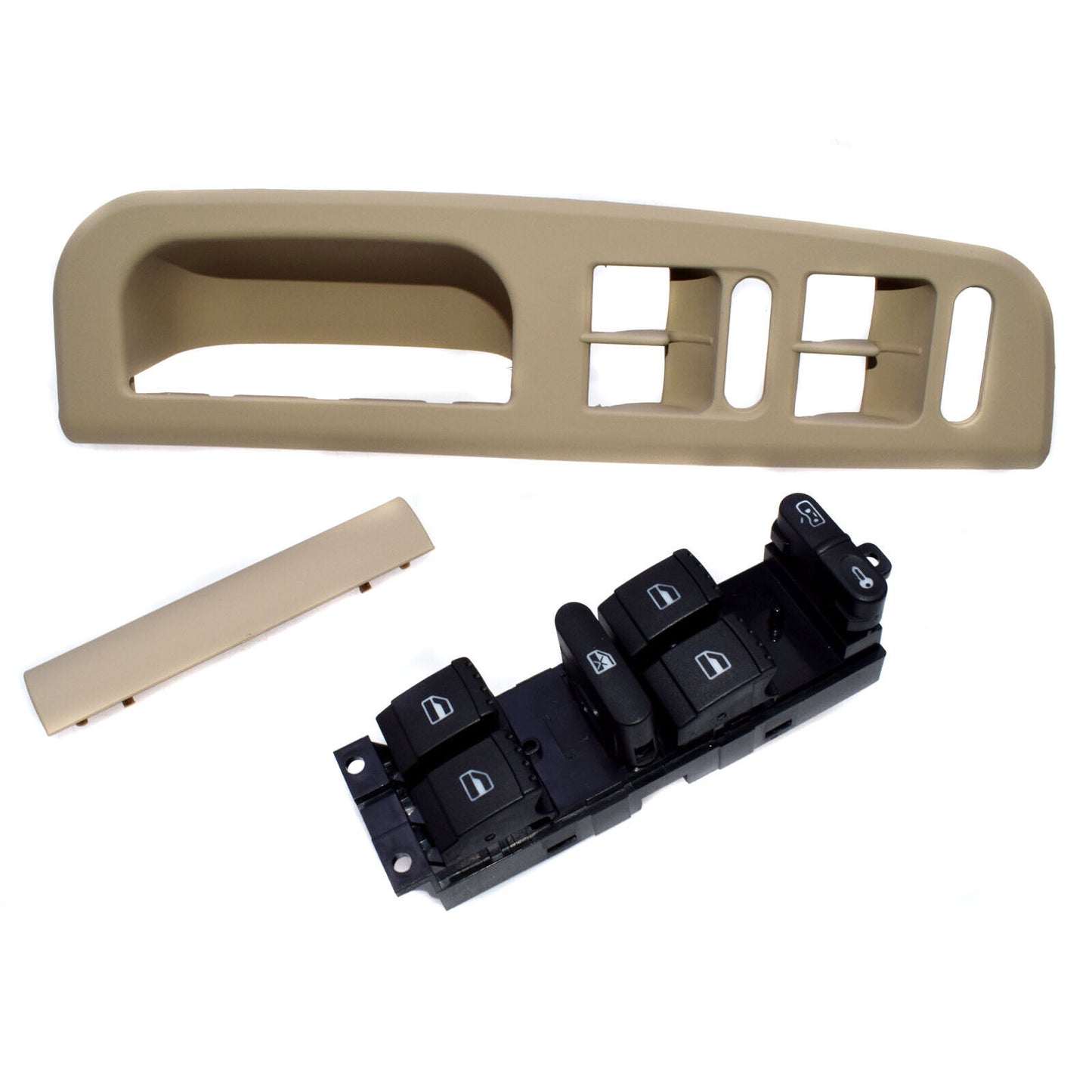 for VW MK4 Beige Master Window Switch Control Panel Trim Bezel Switch 3pcs New