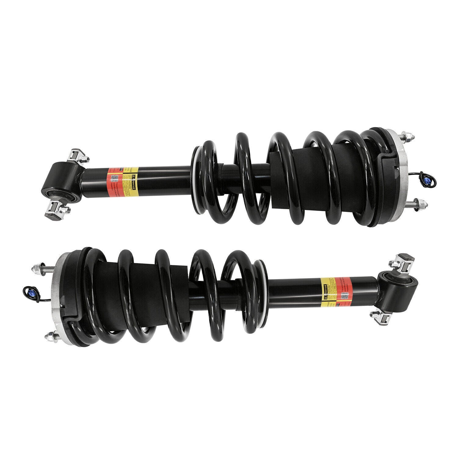 Two front-mounted SHOCK STRUT ASSYS components for LEXUS NX200T 2015-2017 and NX300 2018-2021 models with electric motor.