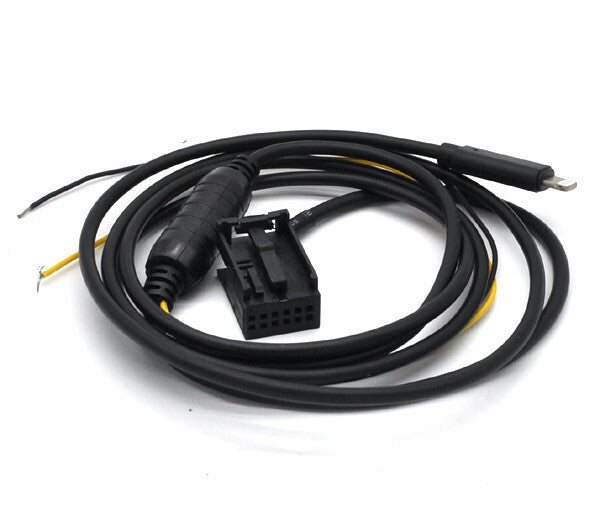 for BMW X5 X3 Z4 E53 iPHONE 10 8 7 MUSIC INTERFACE AUX ADAPTER CABLE LIGHTING
