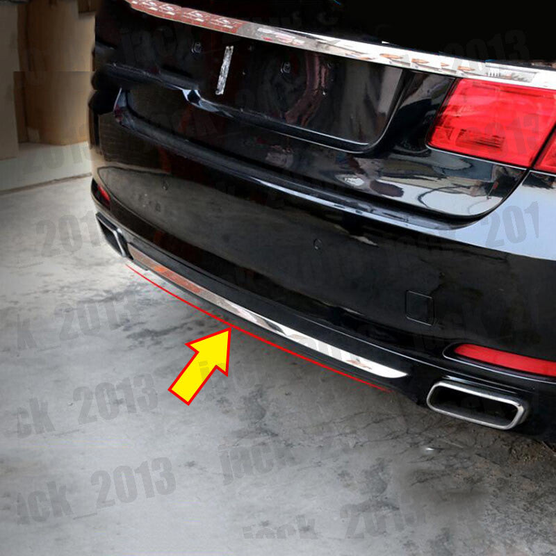 for BMW 7 Series F01 F02 2009-2015 Steel Chrome Rear Bumper Bottom Sill Cover