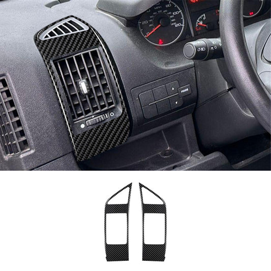2Pcs Carbon Fiber Side Vent Outlet Frame Cover Trim for Ram Promaster 2014-2021