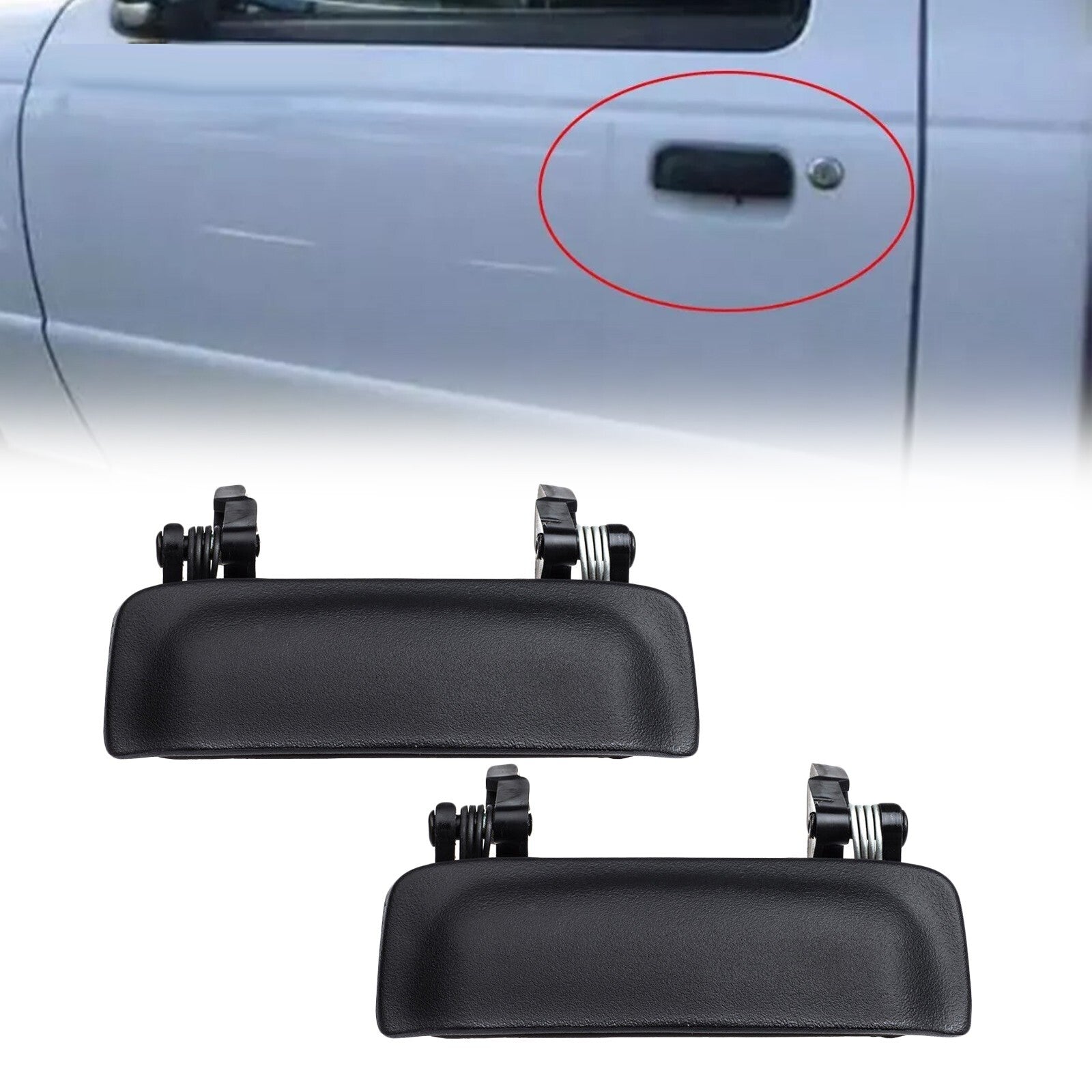 Plastic Outside Driver Passenger Side Door Handle 2L5Z1022404BAA for Mazda 01-09