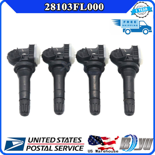 NEW TPMS Tire Pressure Sensor 28103FL000 Set of (4) for Subaru Impreza Crosstrek