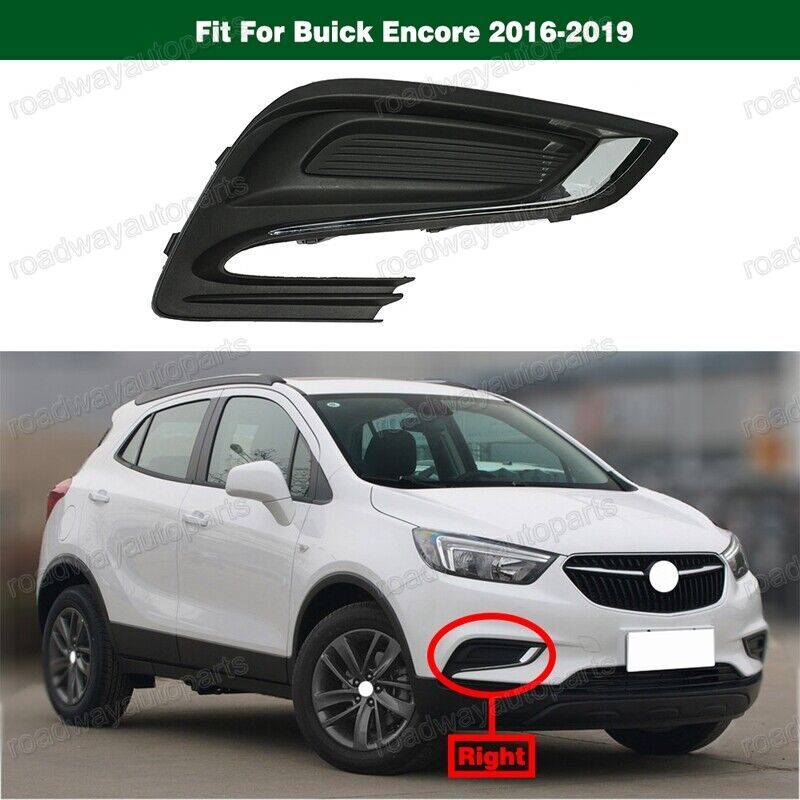 Front Right Fog Lamp Light Cover Bezel w/Chrome Trim for Buick Encore 2016-2019