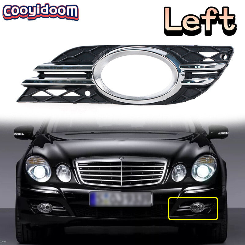 For 2007-2009 for Mercedes-Benz E-CLASS W211 Left Front Fog Light Grill Cover Trim