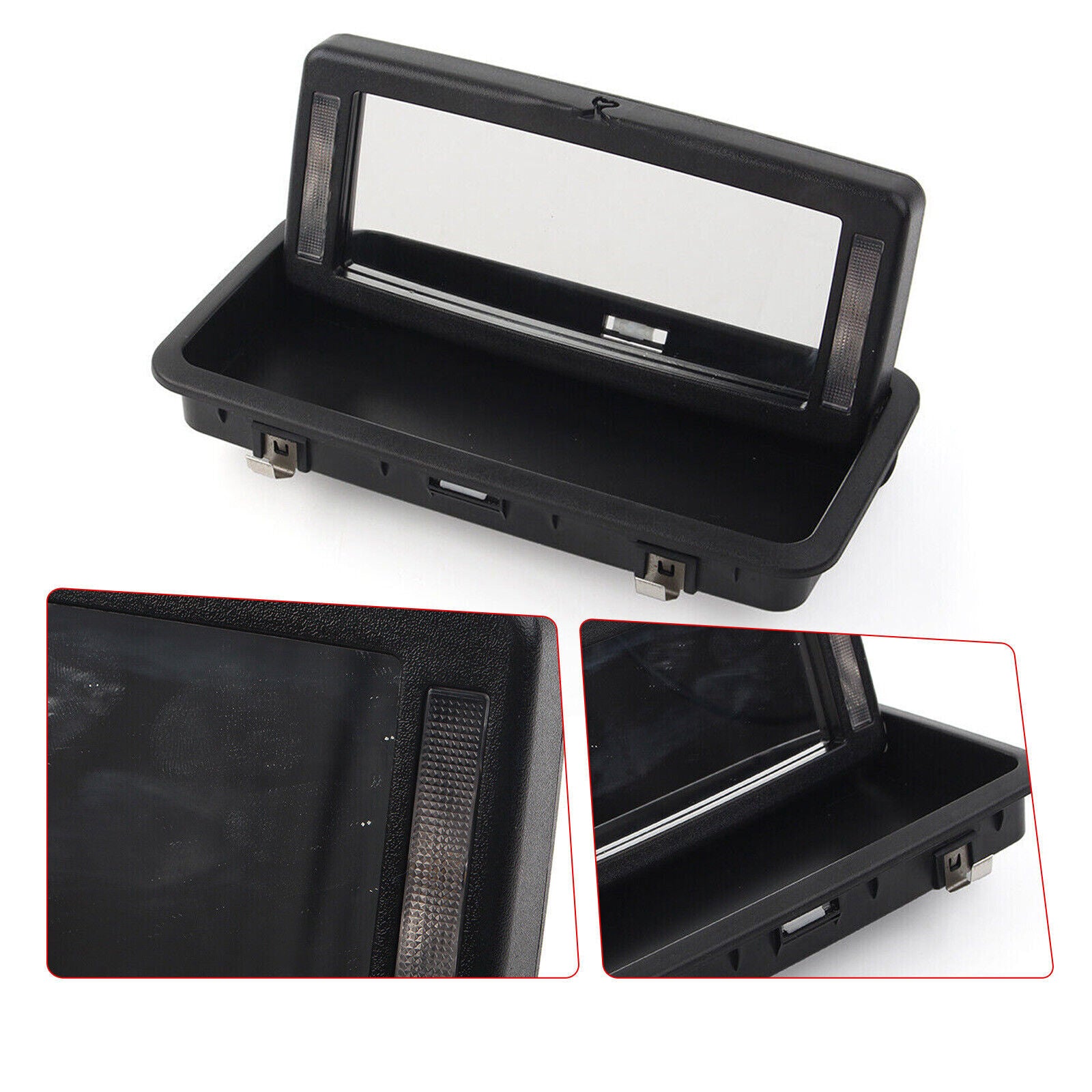 Car Rear Row Vanity Mirror Makeup Mirror With Lights for Jaguar XJ 2010-2019