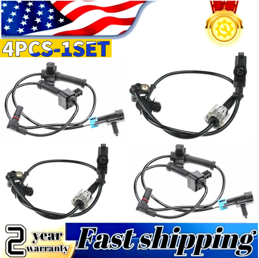 Four front and rear ABS wheel speed sensors for Chevrolet Silverado 1500 for GMC for Sierra 1500