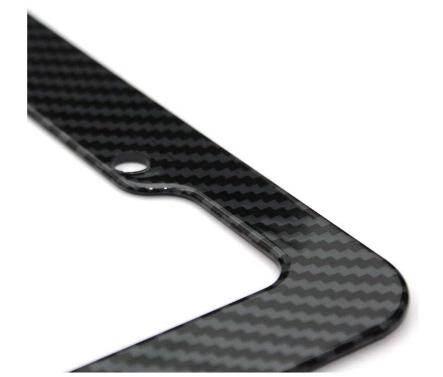 1 piece car license plate frame cover cap trunk black carbon suitable for Hyundai