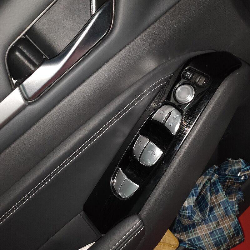 for Nissan Sentra Sylphy 2020-22 Silver Aluminum Window Lift Panel Switch Decor