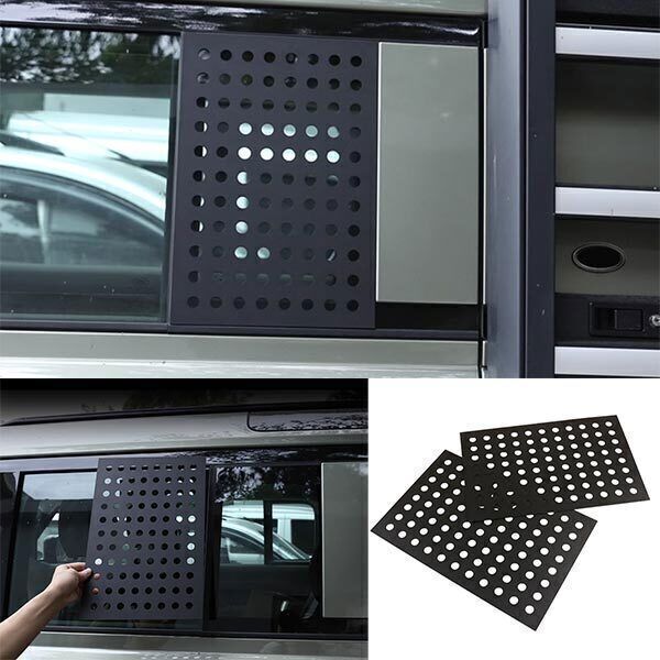 for Land Rover for Defender 2020-25 Rear Window Protection Black Alloy Cover Trim 2X