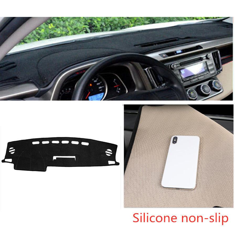 Black Inner Dashboard Dash Mat DashMat Sun Cover Pad for Toyota RAV4 2013-2018