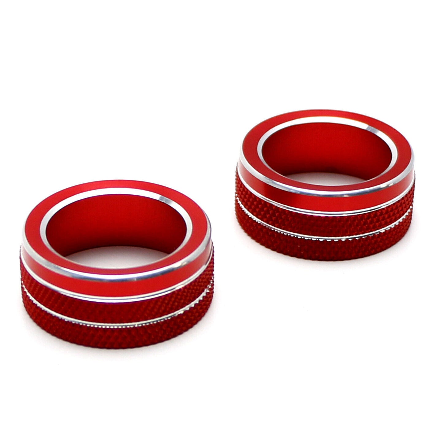 2Pcs Red AC Air Control Switch Knob Ring Cover Trim for Toyota for Corolla 2019-22