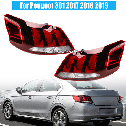 1 Pair Tail Light Rear Brake Lamp Turn Signal Lamp for Peugeot 301 2017-2019