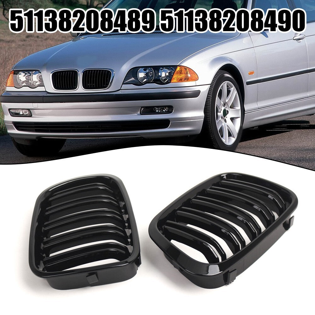 for BMW E46 4-Door Car Front Bumper Air Intake Grille 51137064318 51137064317