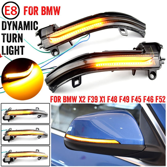2pcs LED Dynamic Side Mirror Turn Signal Light Assembly for BMW 1 2 Series F40
