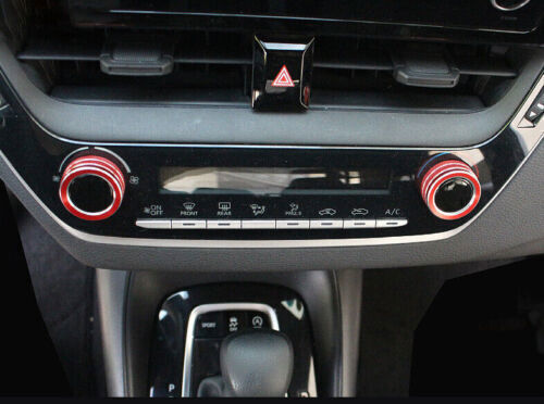 for Toyota for Corolla 2019-22 Red Alloy Central Console AC Switch Button Ring Cover