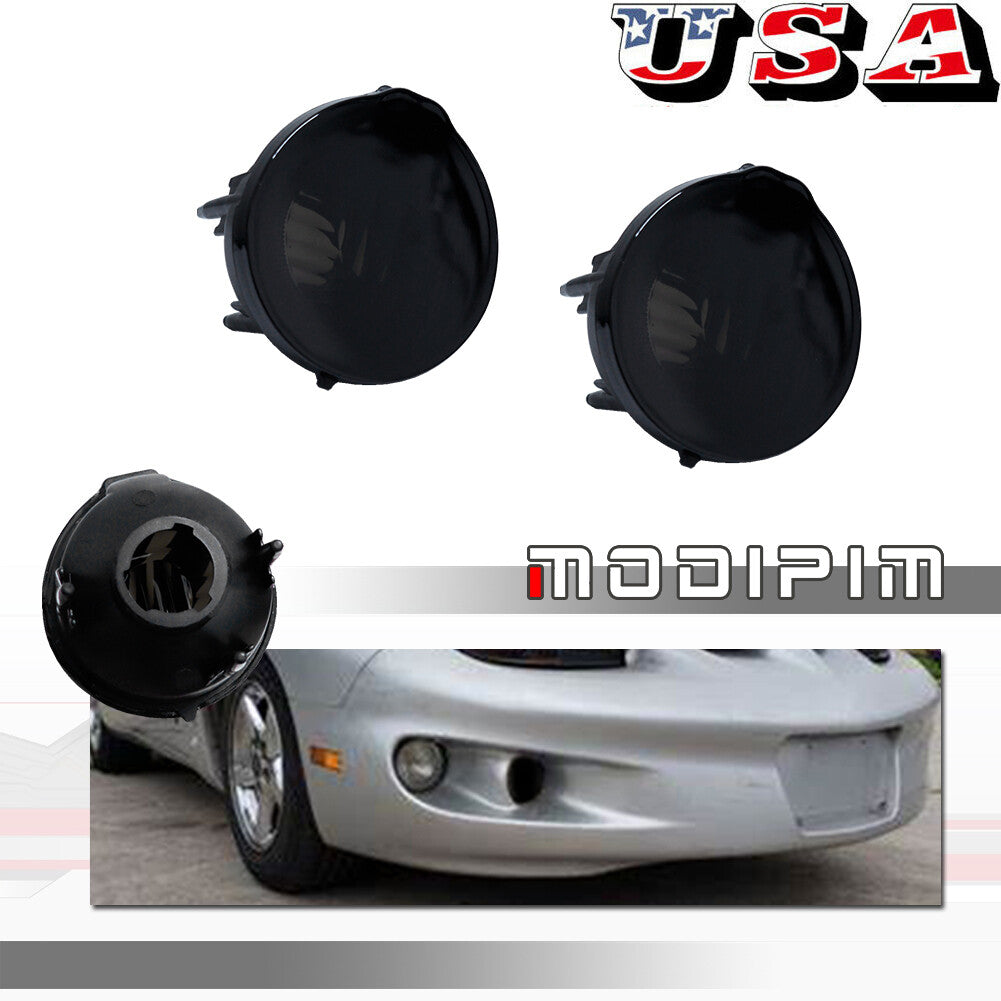 Smoked front bumper turn signal light cover (L+R) for 1998-2002 for Pontiac Firebird.