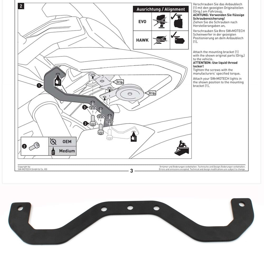 for Triumph Tiger 900 GT PRO Fog Lights Auxiliary Bracket Spotlight Holder Mount