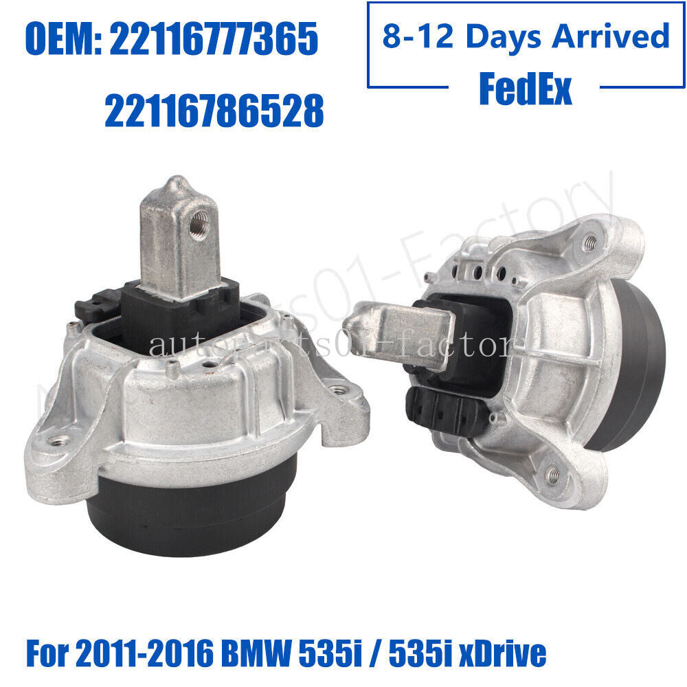 1 Pair Left Right Engine Motor Mounts For 2011-2016 for BMW 535i / 535i xDrive