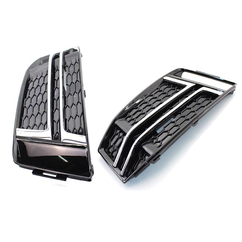 Front Bumper Lower Grille Grill L + R Set for AUDI S4 A4 S-Line B9 2017 2018 cl