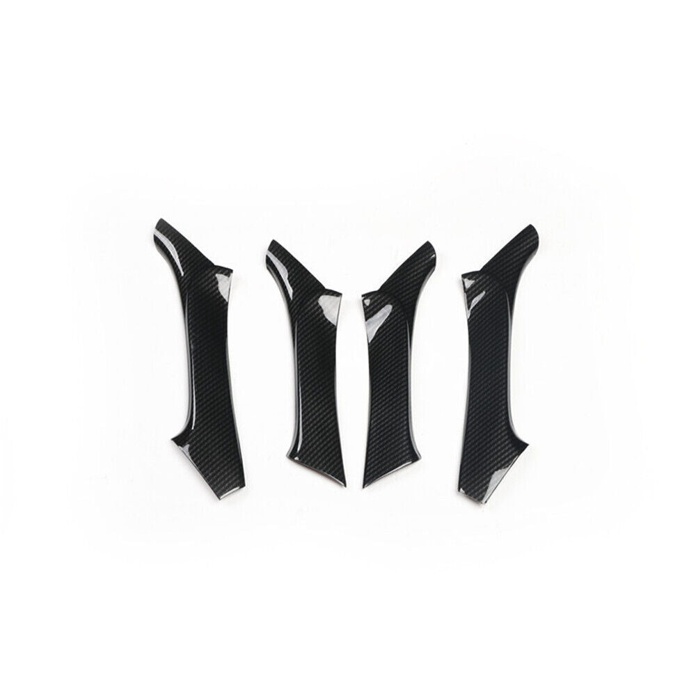 Interior Door Armrest Panel Trim 4PCS Fit for Lexus IS 06-11 Black Carbon Fiber