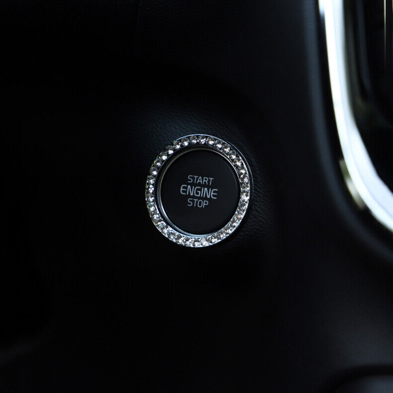 for Volvo XC40 Ignition Engine Start Button Cover Clear Bling Crystal Decal Trim
