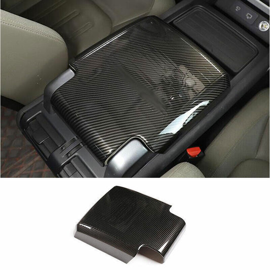 for Land Rover for Defender 2020-25 Carbon Fiber Console Armrest Panel Cover Trim 1X