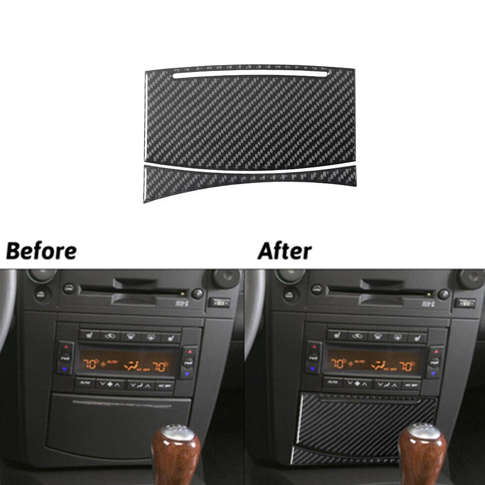 Carbon Fiber Interior Ashtray Panel Cover Trim Cover for Cadillac CTS 2003-2007
