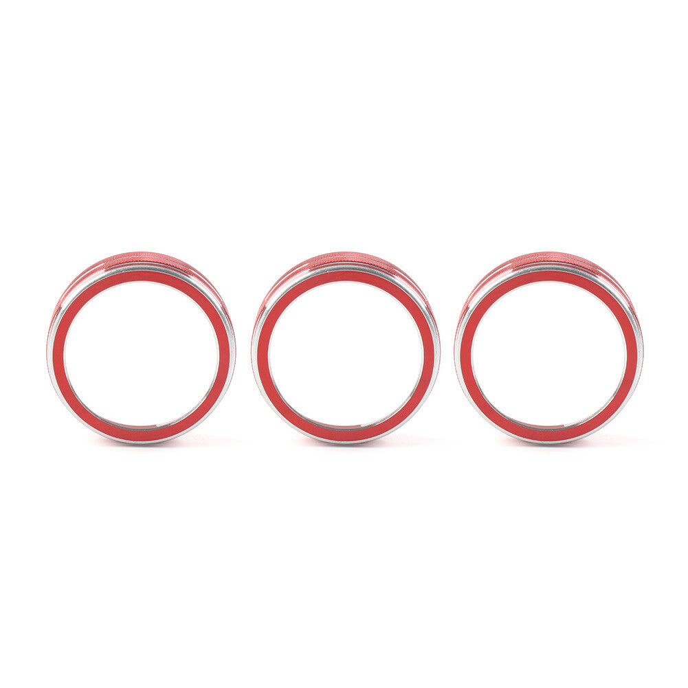 for VW for Golf for Jetta for Tiguan for Passat Atlas 3x AC Climate Control Ring Knob Cover Red