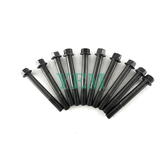 1 Set Engine Head Bolt 10pcs For Yanmar 2TNE68 Engine 2TNE68 Cylinder Head Bolt